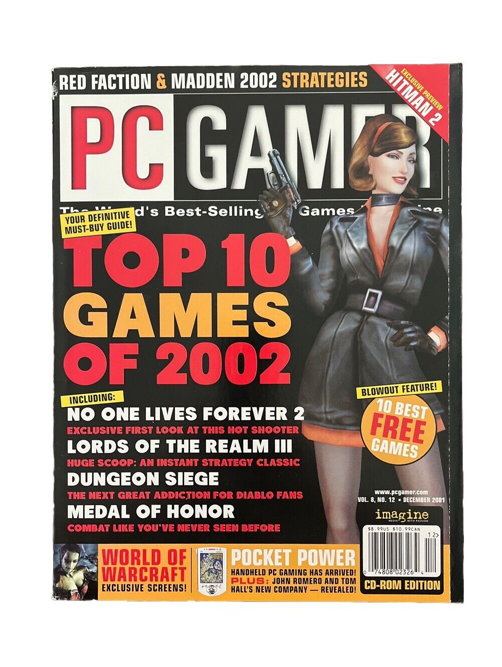 Vintage Collectable PC GAMER Magazine #91 December 2001 - Top 10 Games Of 2002