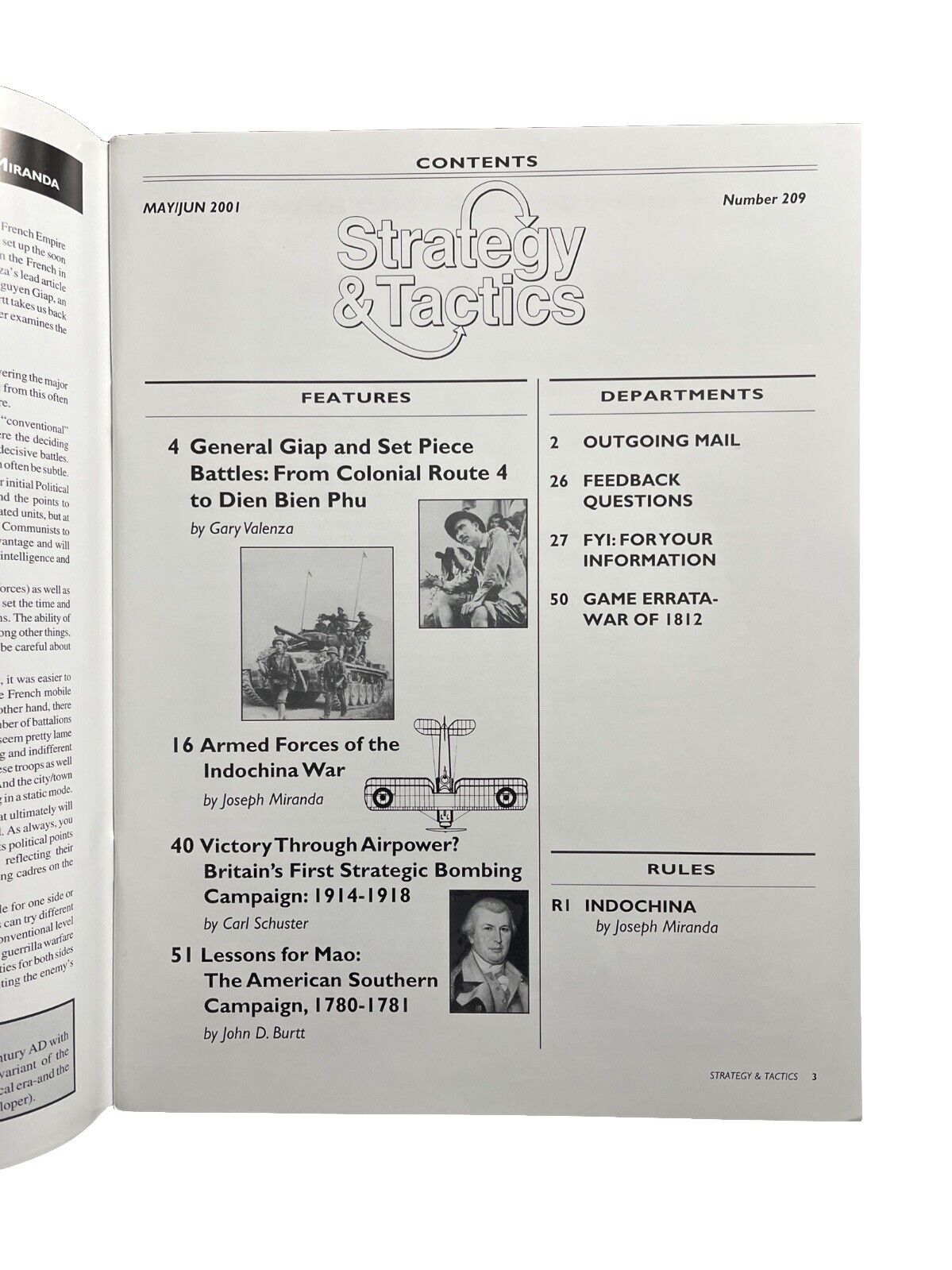 Collectable Strategy & Tactics Tabletop Wargame Magazine #209 Indochina War