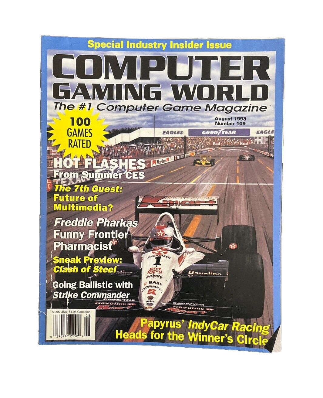 Classic Vintage Computer Gaming World Magazine #109 Papyrus’ IndyCar Racing