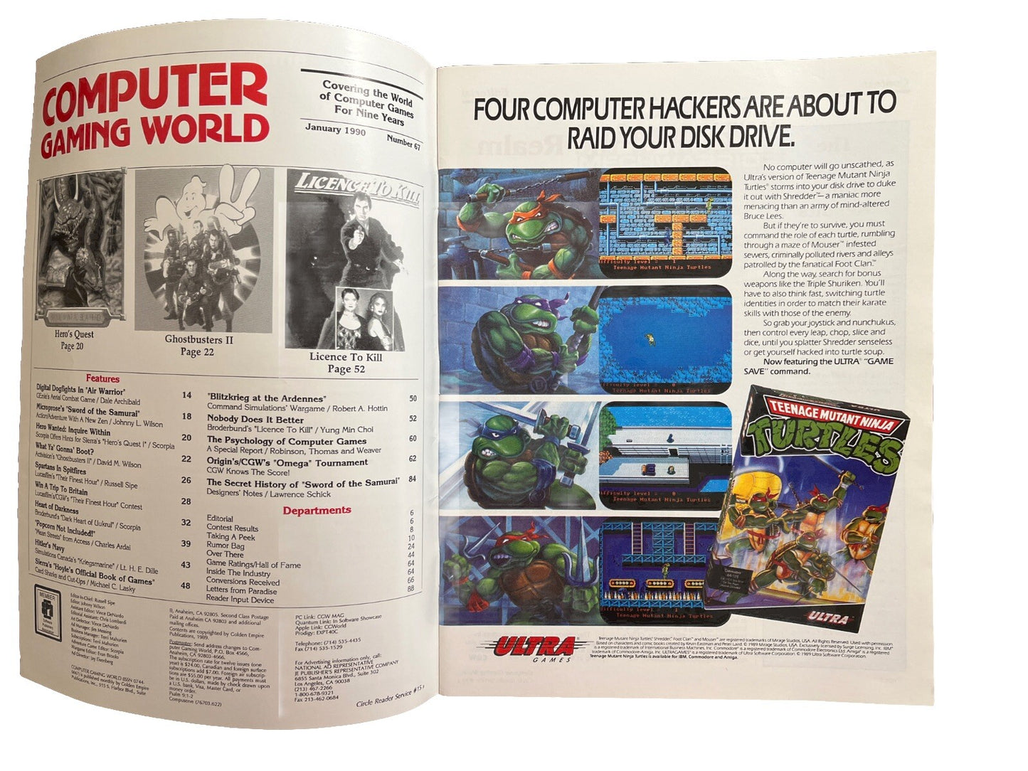 Computer Gaming World Magazine #67 Jan 1990 Microprose’s Sword Of The Samurai