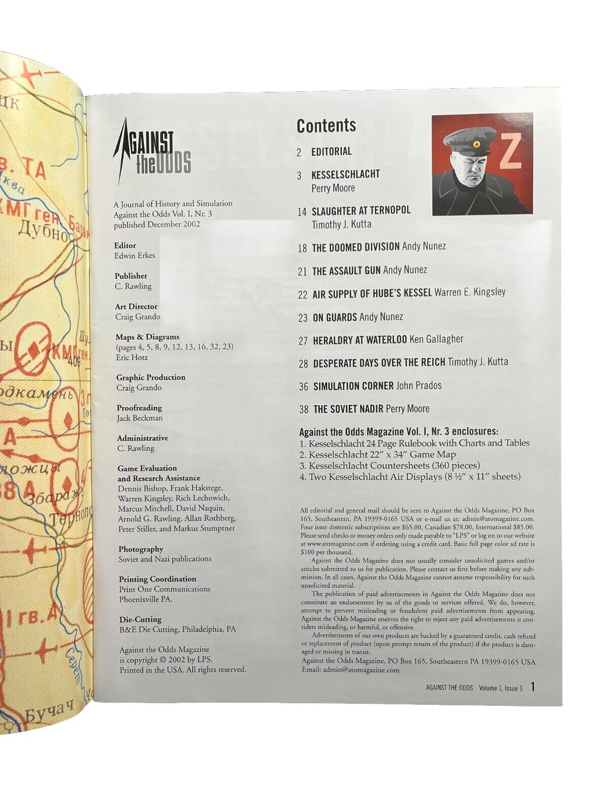 Collectable Against the Odds Wargame Strategy Magazine Vol 1 #3 Kesselschlacht