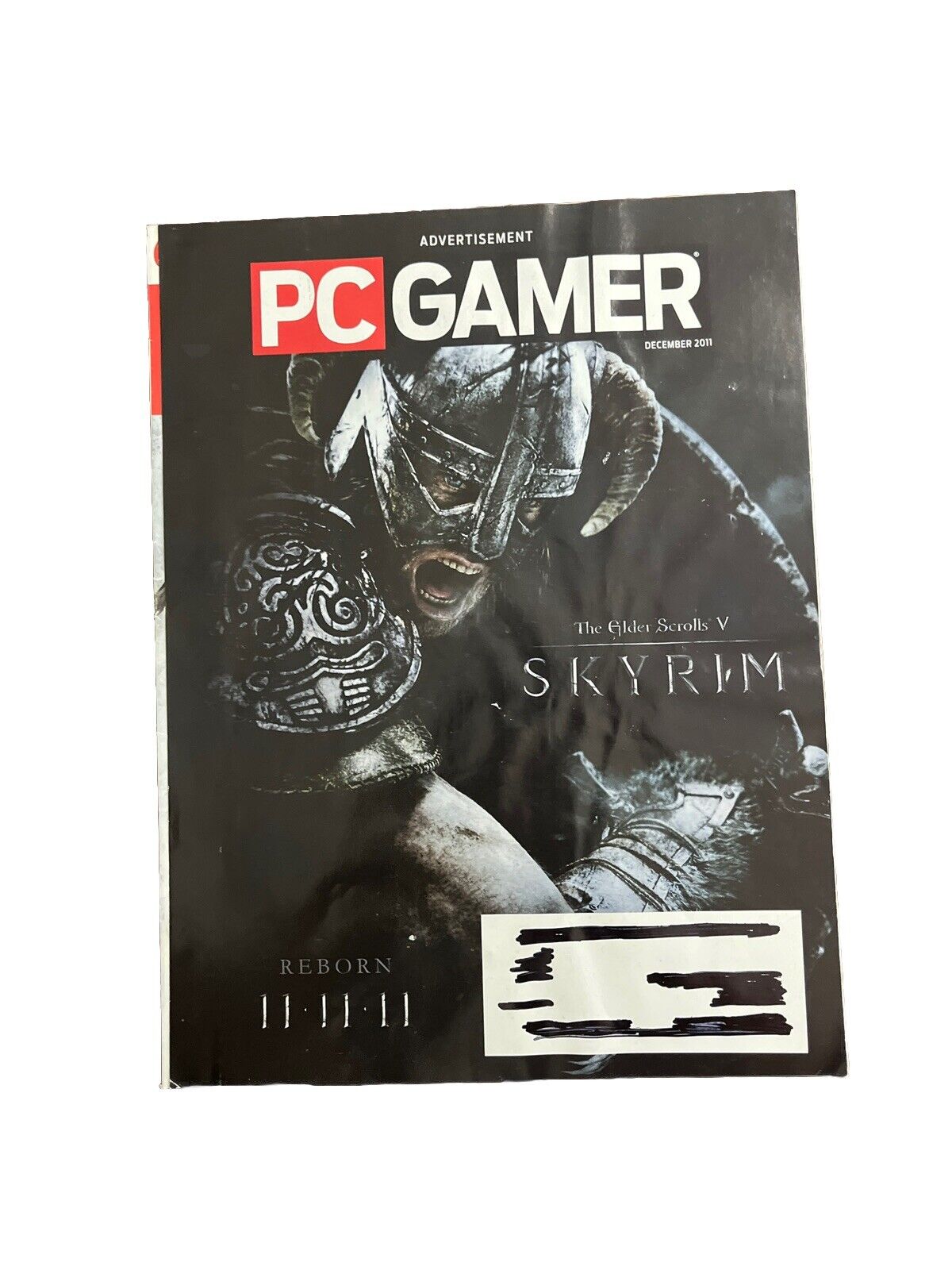 PC Gamer Vintage Computer Video Game Magazine #220 December 2011 Skyrim