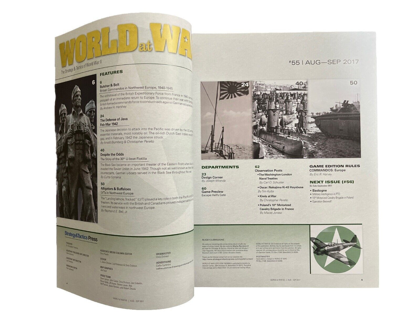 World at War Magazine #55 With Military Historical Board Game - Butcher & Bolt