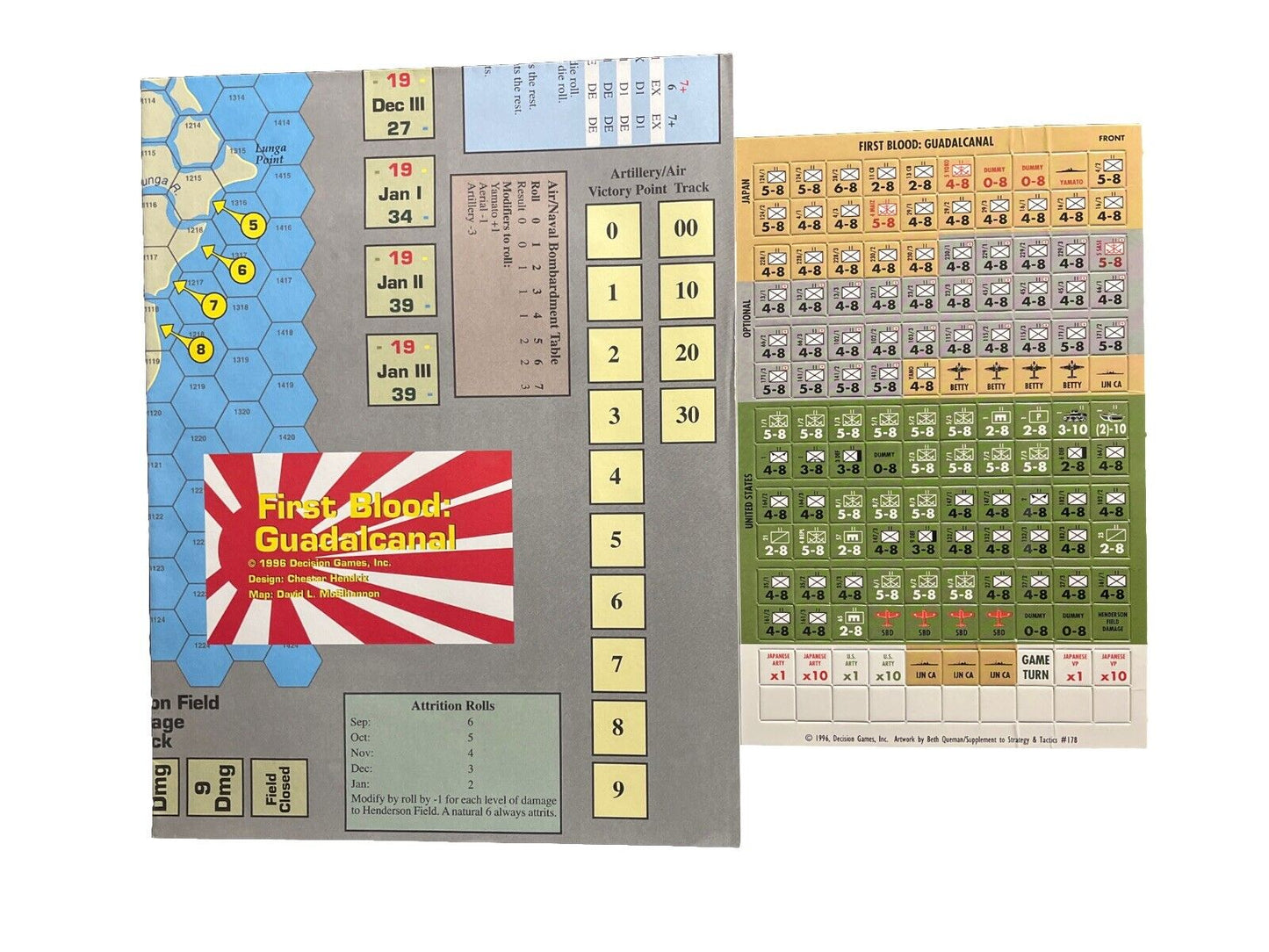 Strategy & Tactics Tabletop Wargame Magazine #178 First Blood: Guadalcanal