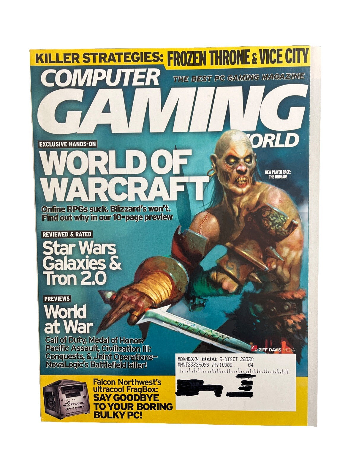 Computer Gaming World Collectable Game Magazine Oct. 2003 #231 World Of Warcraft
