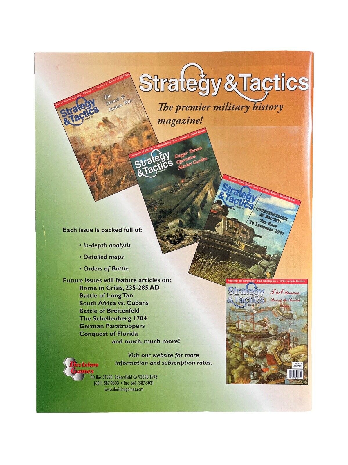 Strategy & Tactics Mag #234 With War Game Lest Darkness Fall: Rome in Crisis