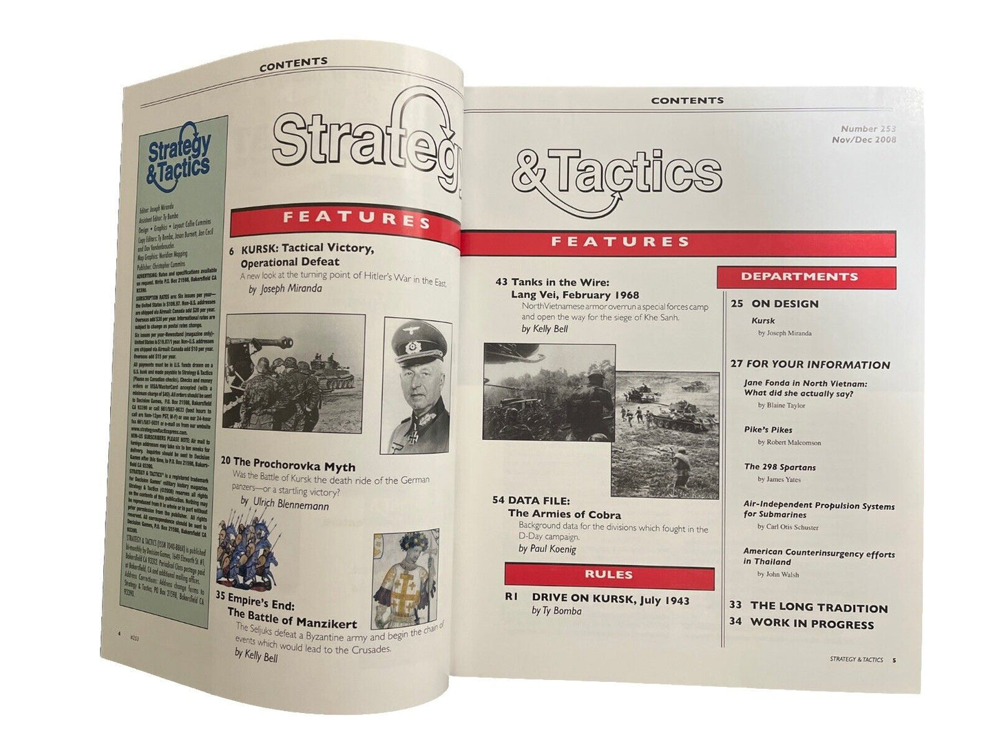 Strategy &Tactics Magazine With Complete War Game #253-The Battle Of Kursk,1943