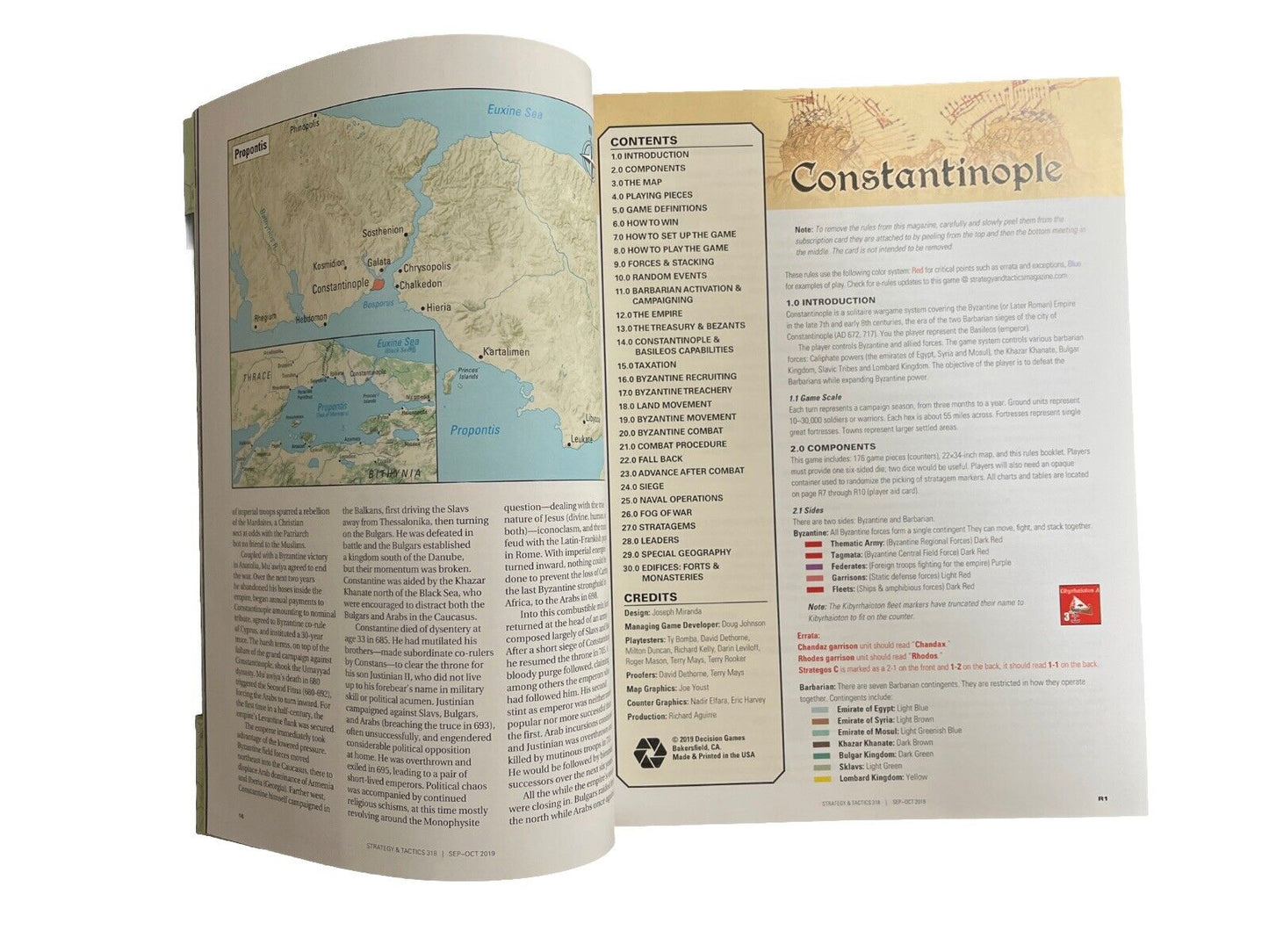 Strategy & Tactics Magazine #318 With Military History War Game - Constantinople