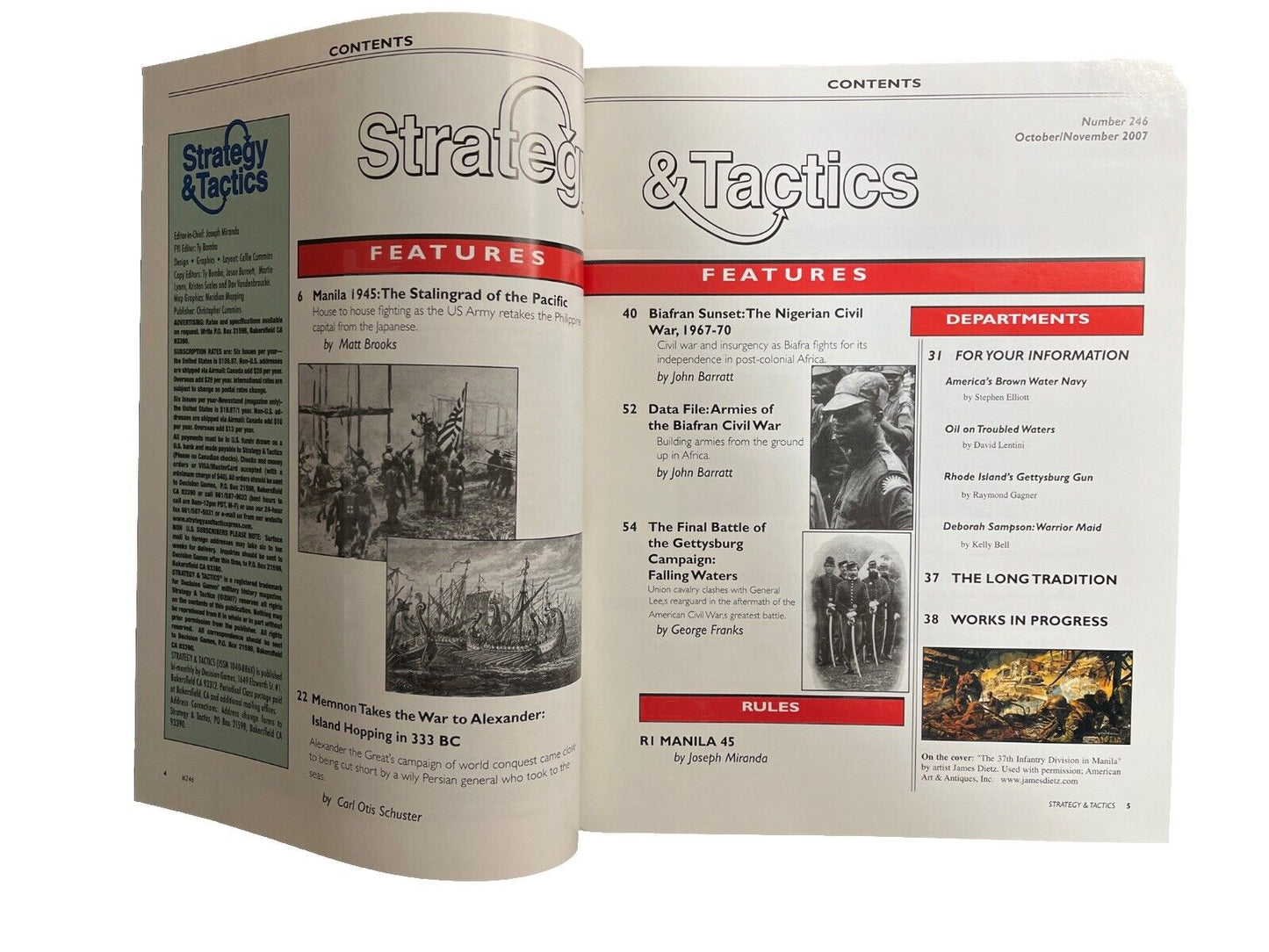 Strategy & Tactics Wargame Magazine #246 With Historical Board Game -Manila 1945