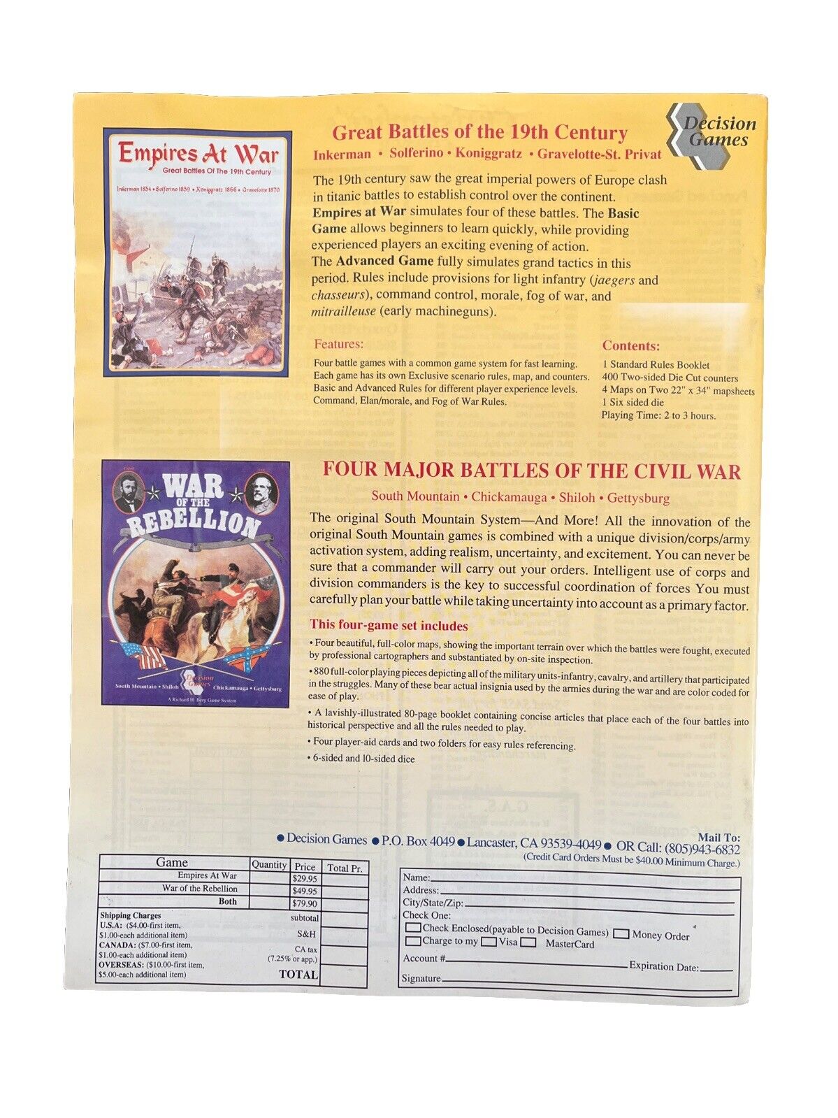 Strategy & Tactics Wargame Magazine #164 Balkan Wars Prelude To Disaster 1912-13