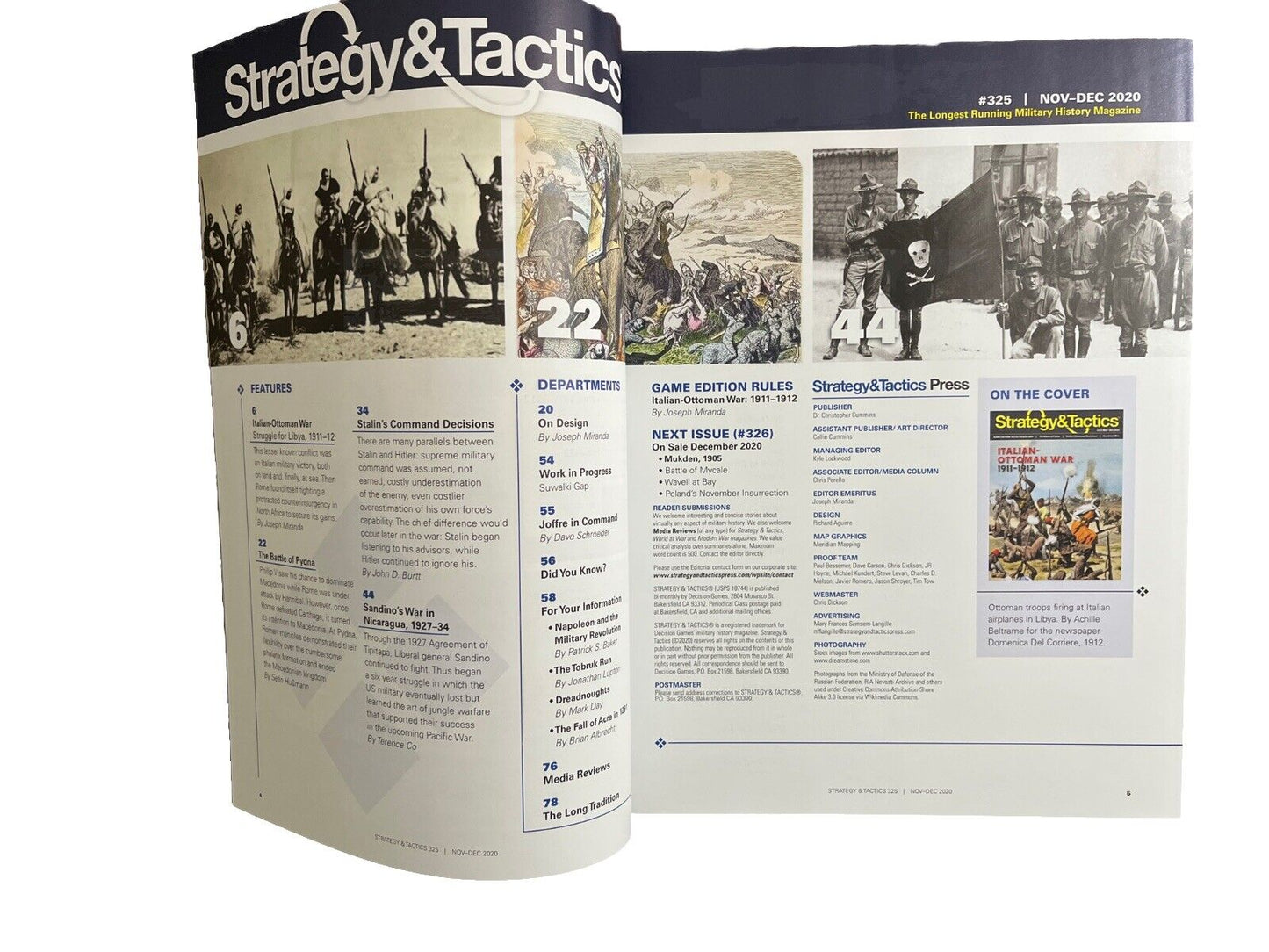 Strategy & Tactics Board Game Magazine #325 - Italian-Ottoman War 1911-1912