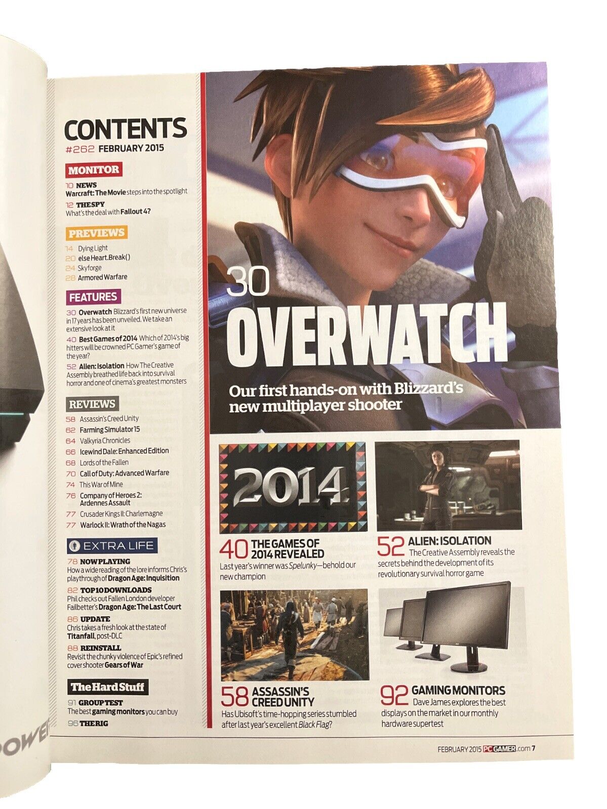 PC gamer Video Game magazine #262 February 2015 Overwatch The Best Games Of 2014