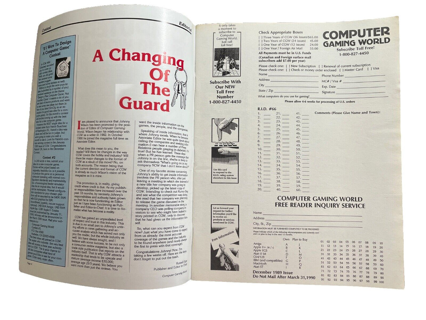 Computer Gaming World PC Game Magazine #66 1989 Electronic Arts’ Starflight 2