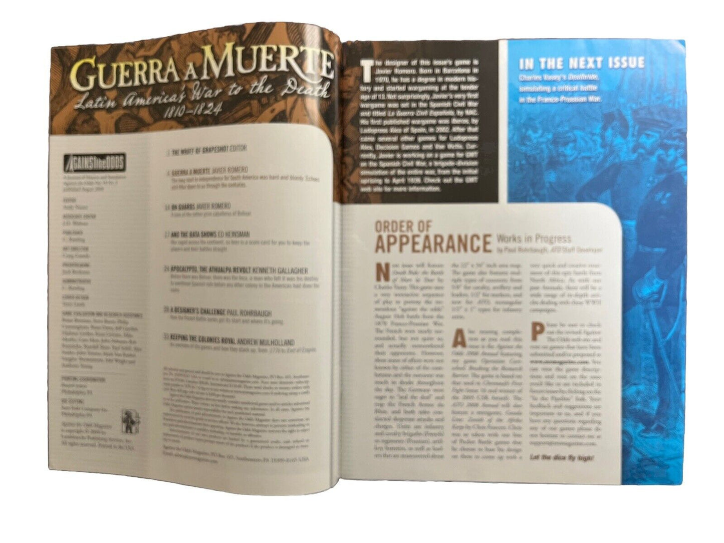 Against the Odds History Magazine #23 With Tabletop Wargame - Guerra A Muerte