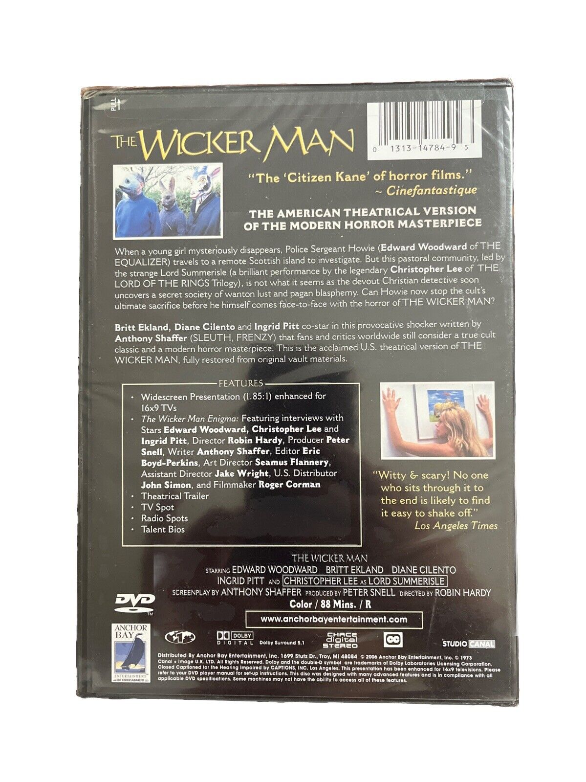 Vintage Collectable Horror Films The Wicker Man DVD ROBIN HARDY CHRSTOPHER LEE