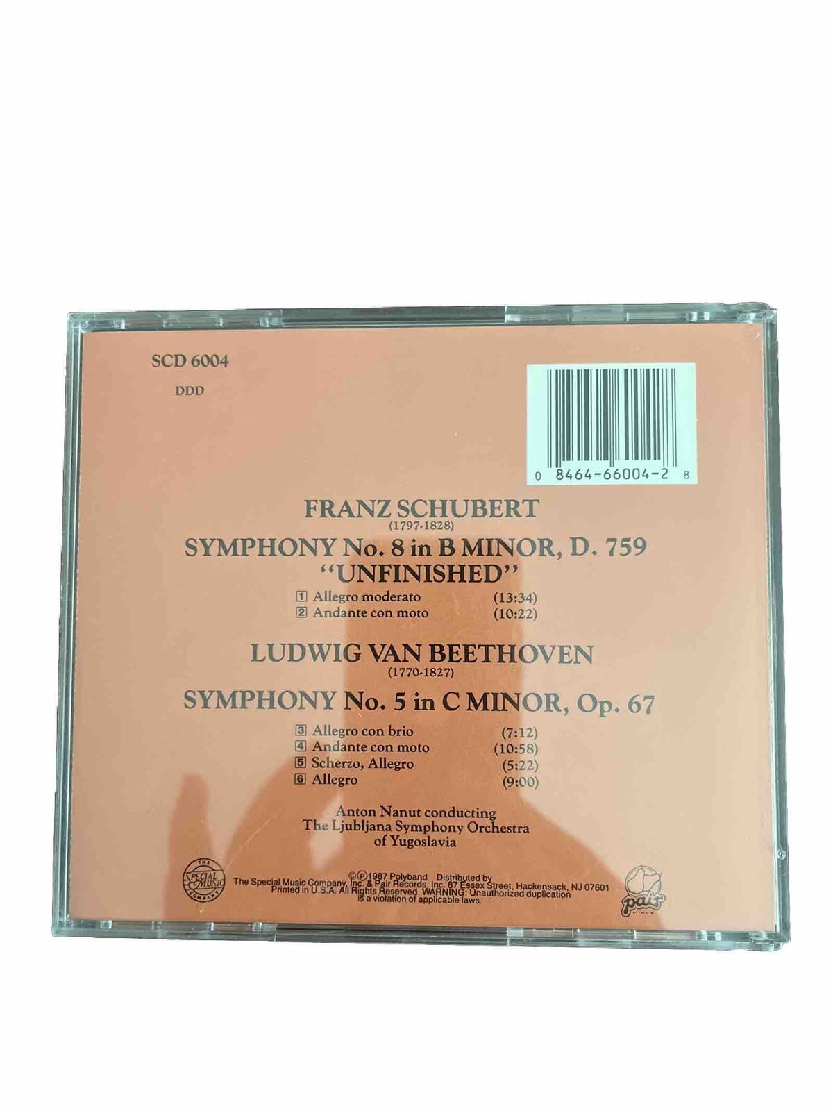 Schubert: Symphony No.8 "Unfinished" / Beethoven: Symphony No.5 (CD, 1987)