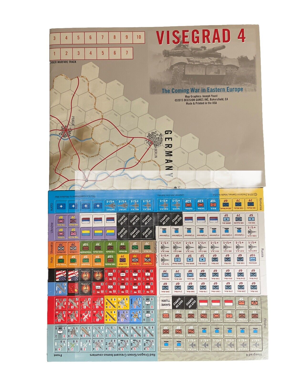 Modern War Military History Magazine #16 With Vintage Board Game - Visegrad