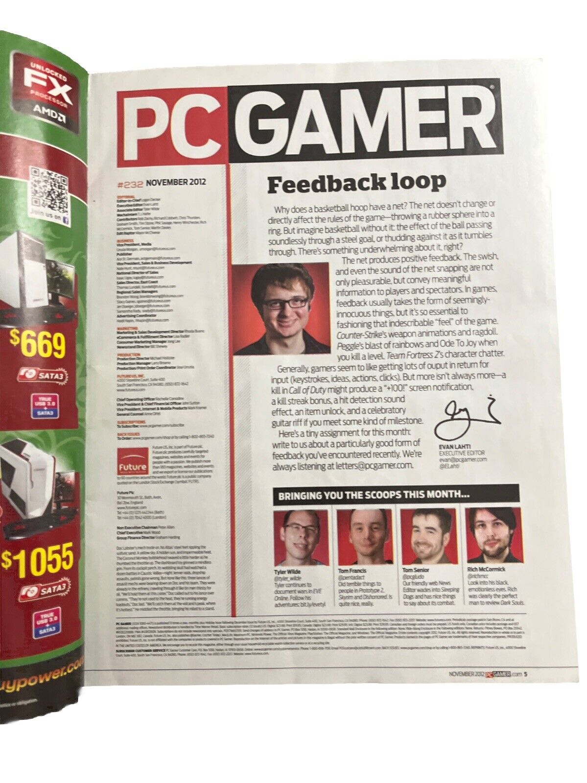 NOVEMBER 2012 PC GAMER #232 video game magazine - PORT ROYALE 3 - GUILD WARS 2