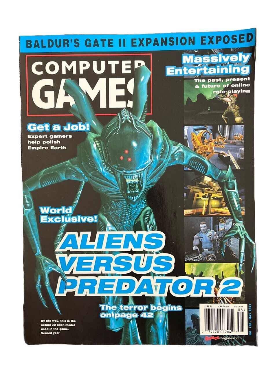 Collectable Computer Games Magazine #126 May 2001 Aliens Versus Predator 2
