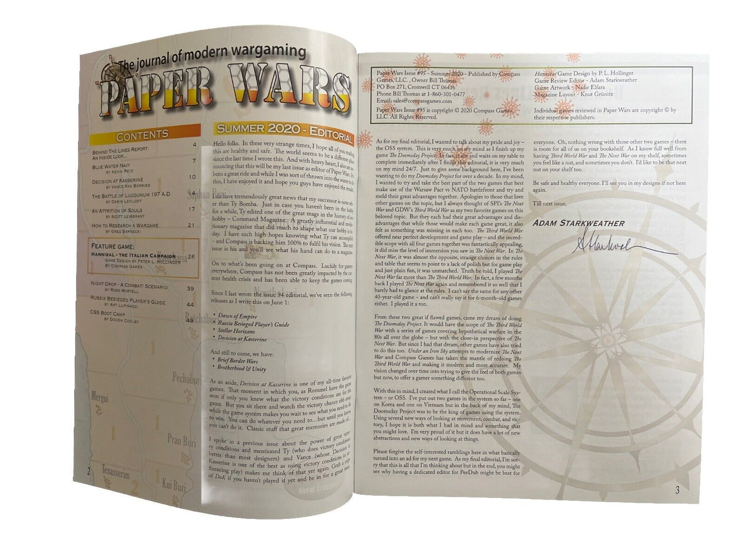 Compass Games Paper Wars Mag #95 With Military History Board Game - Hannibal