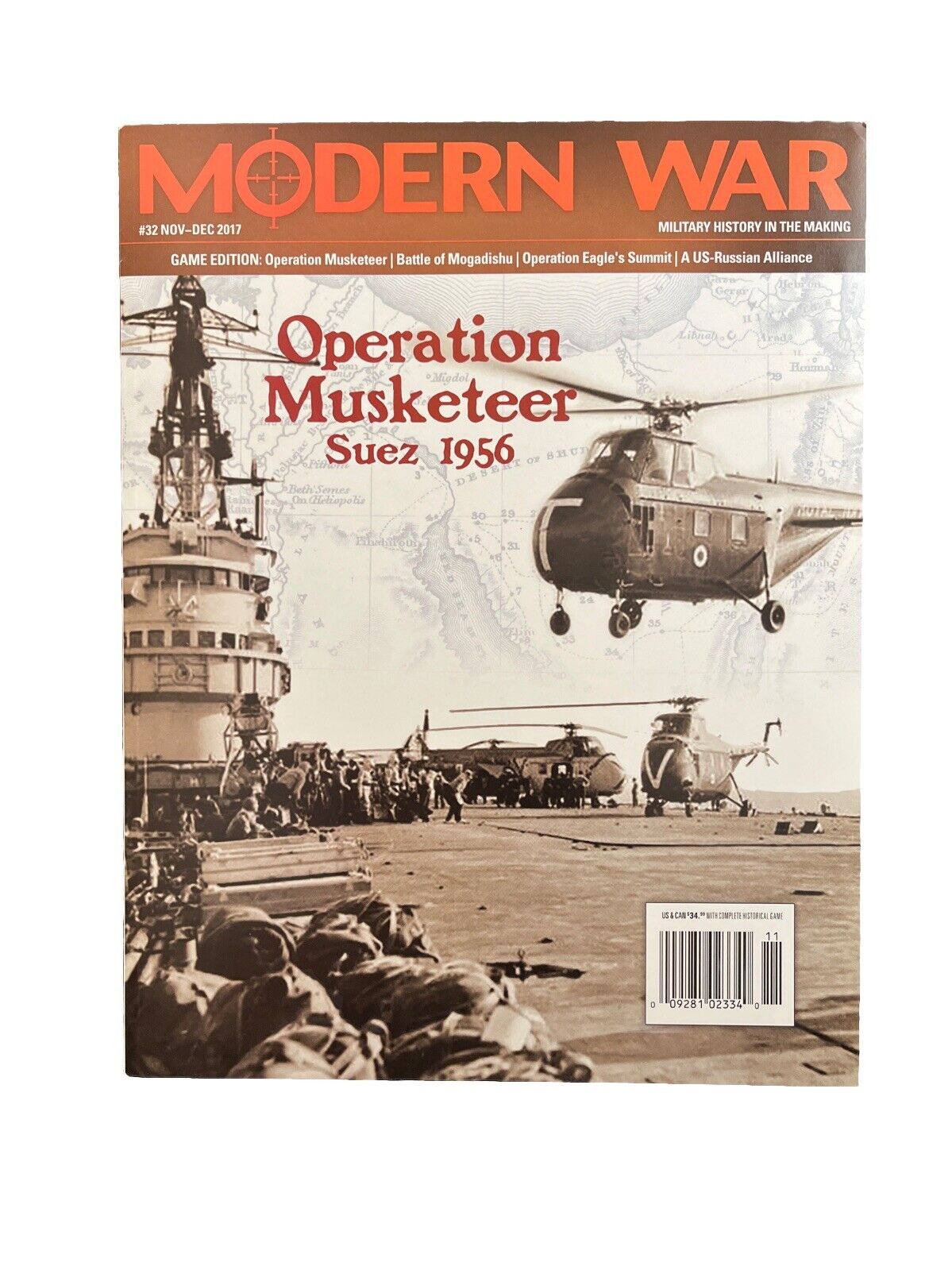 Modern War Magazine #32 With History Board Game - Operation Musketeer Suez 1956