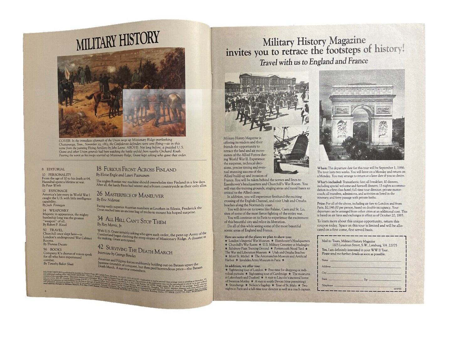 Military History Magazine Vol. 2 #4 February 1986 The Bataan Death March