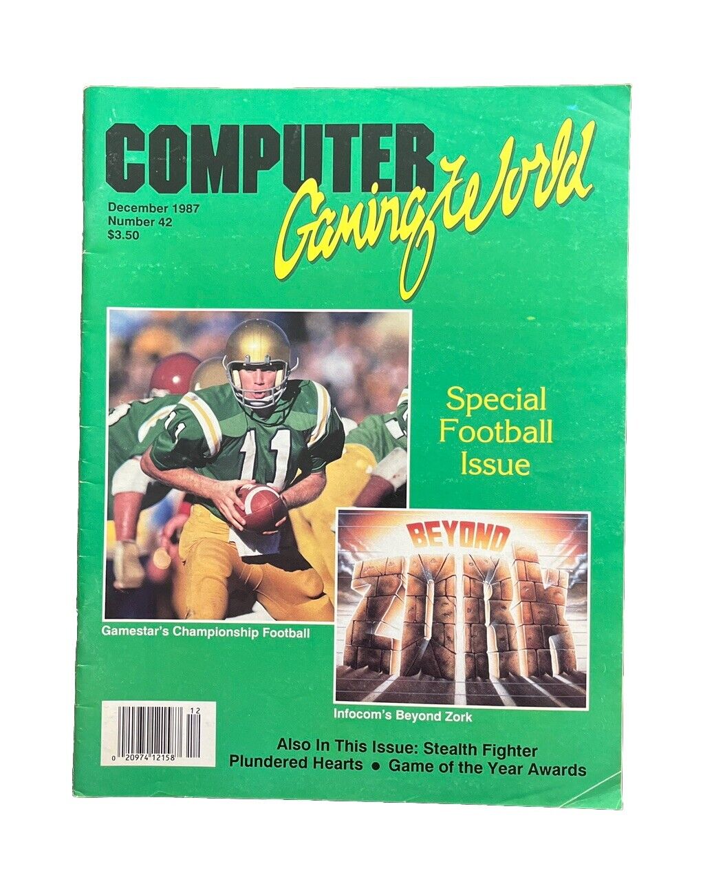 Classic Vintage Computer Gaming World Magazine #42 Special Football Issue