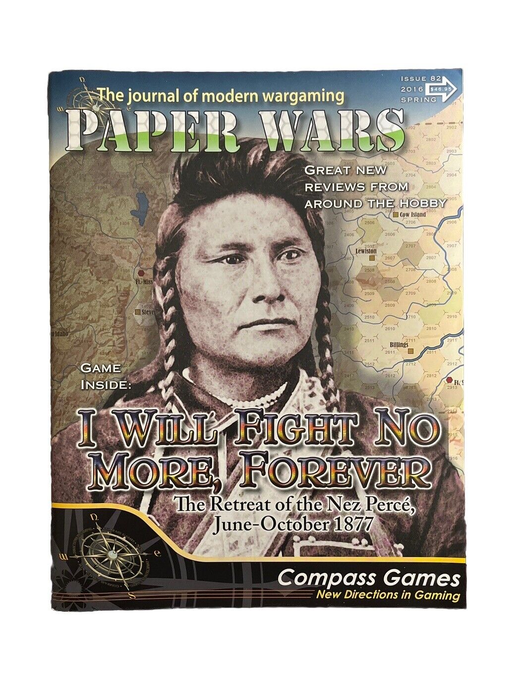 Compass Games Paper Wars Mag #82 With Board Game - I Will Fight No More Forever