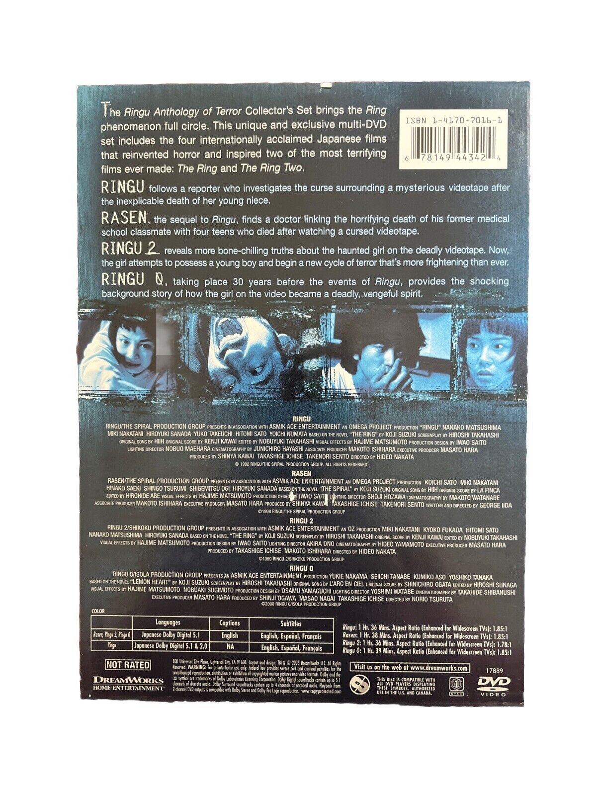 RINGU anthology of terror Movie DVD SET Japanese Horror 4 discs