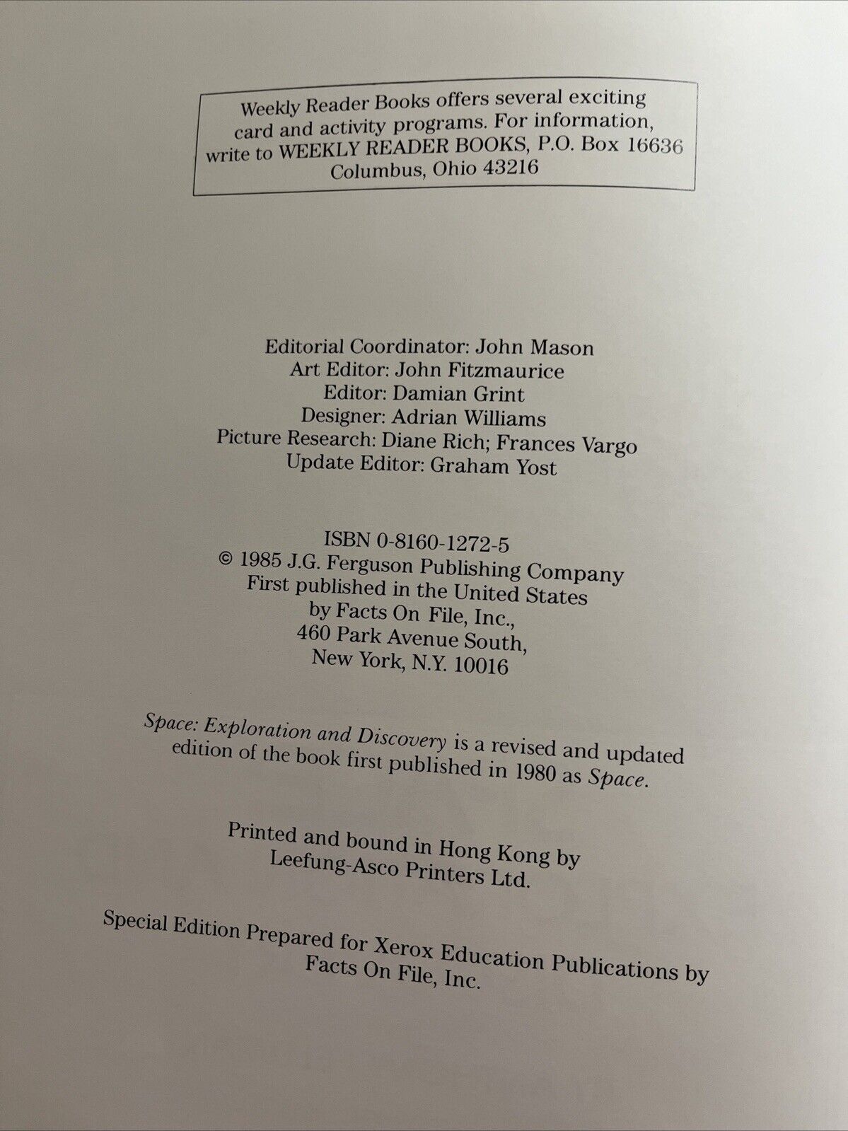 Science Book Space : Exploration and Discovery Hardcover Graham, Feldman, Anth