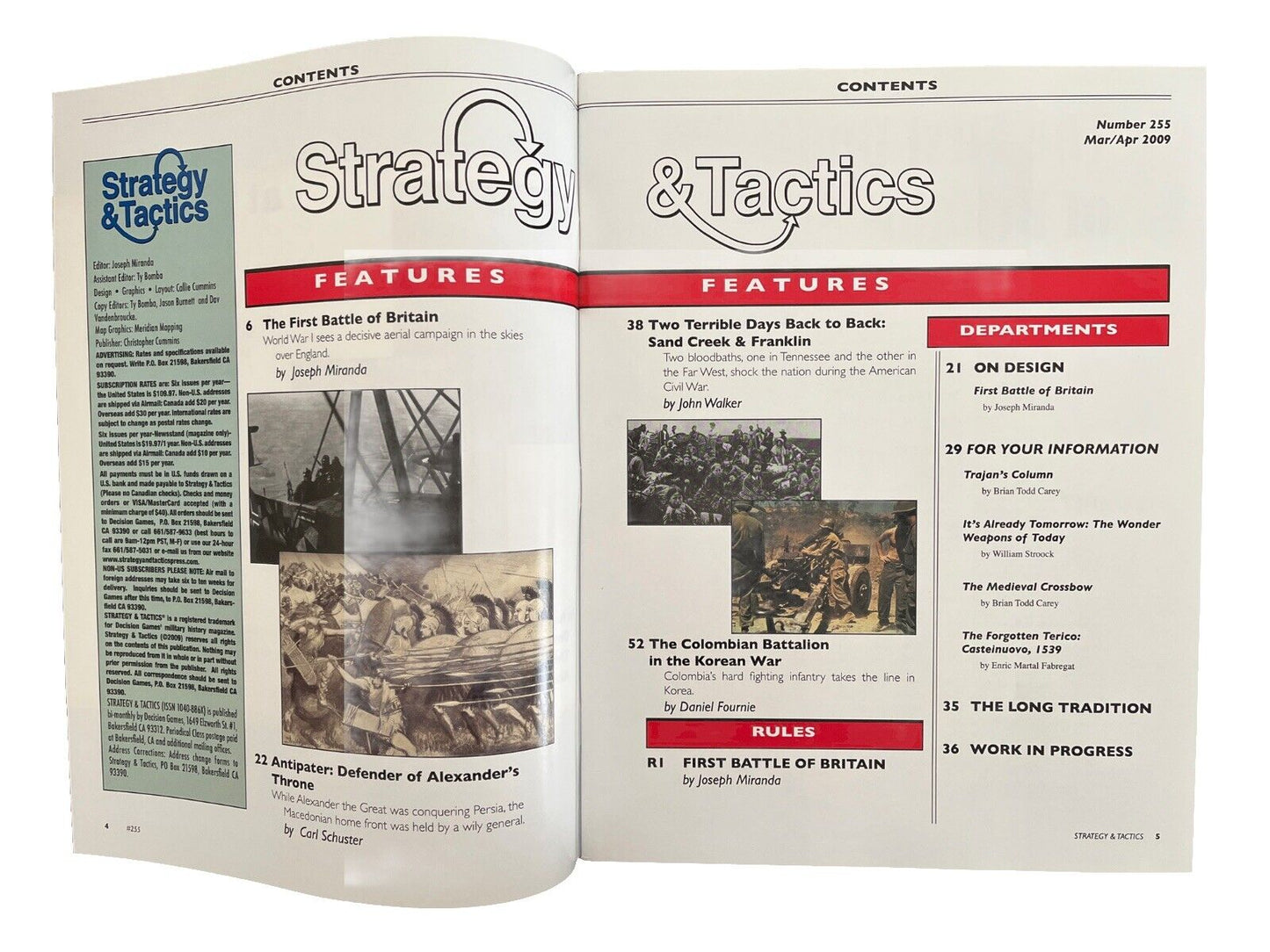 Strategy & Tactics Wargame Mag #255 N Board Game - First Air Battle Over Britain