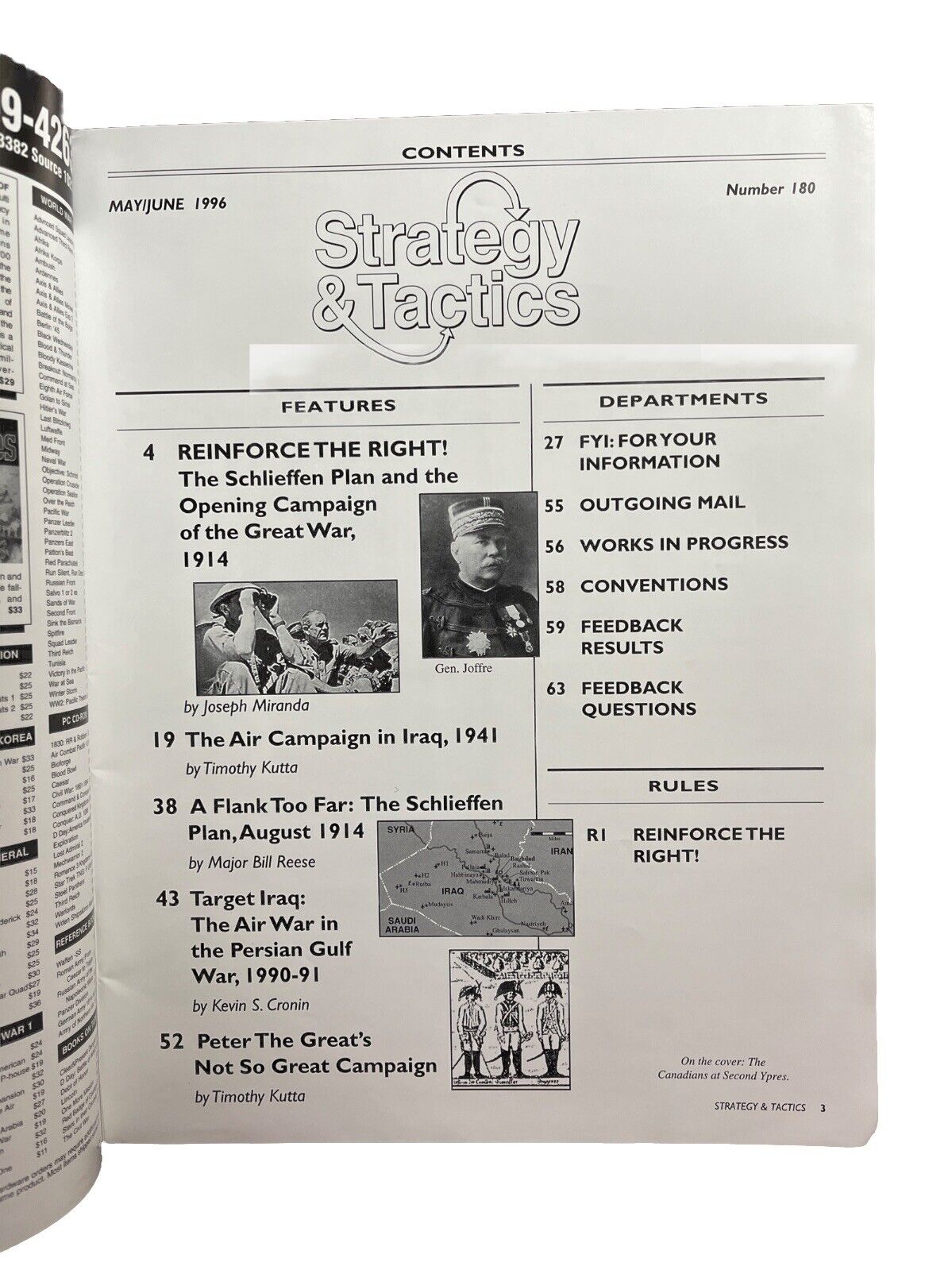 Strategy & Tactics Wargame Magazine #180 Reinforce The Right! The Western Front