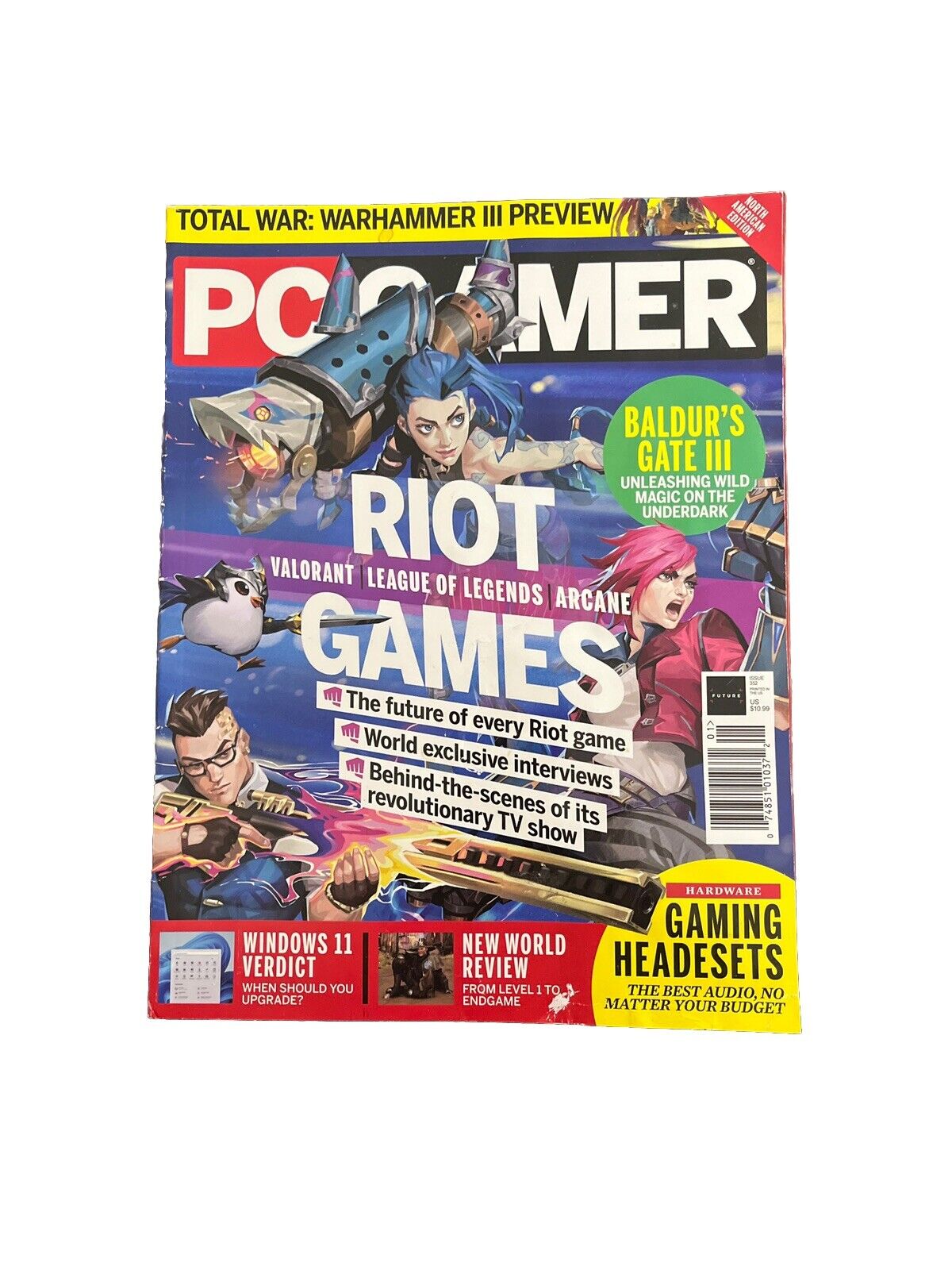 January 2022 #352 PC GAMER Antique Computer Video Game Magazine - Riot Games