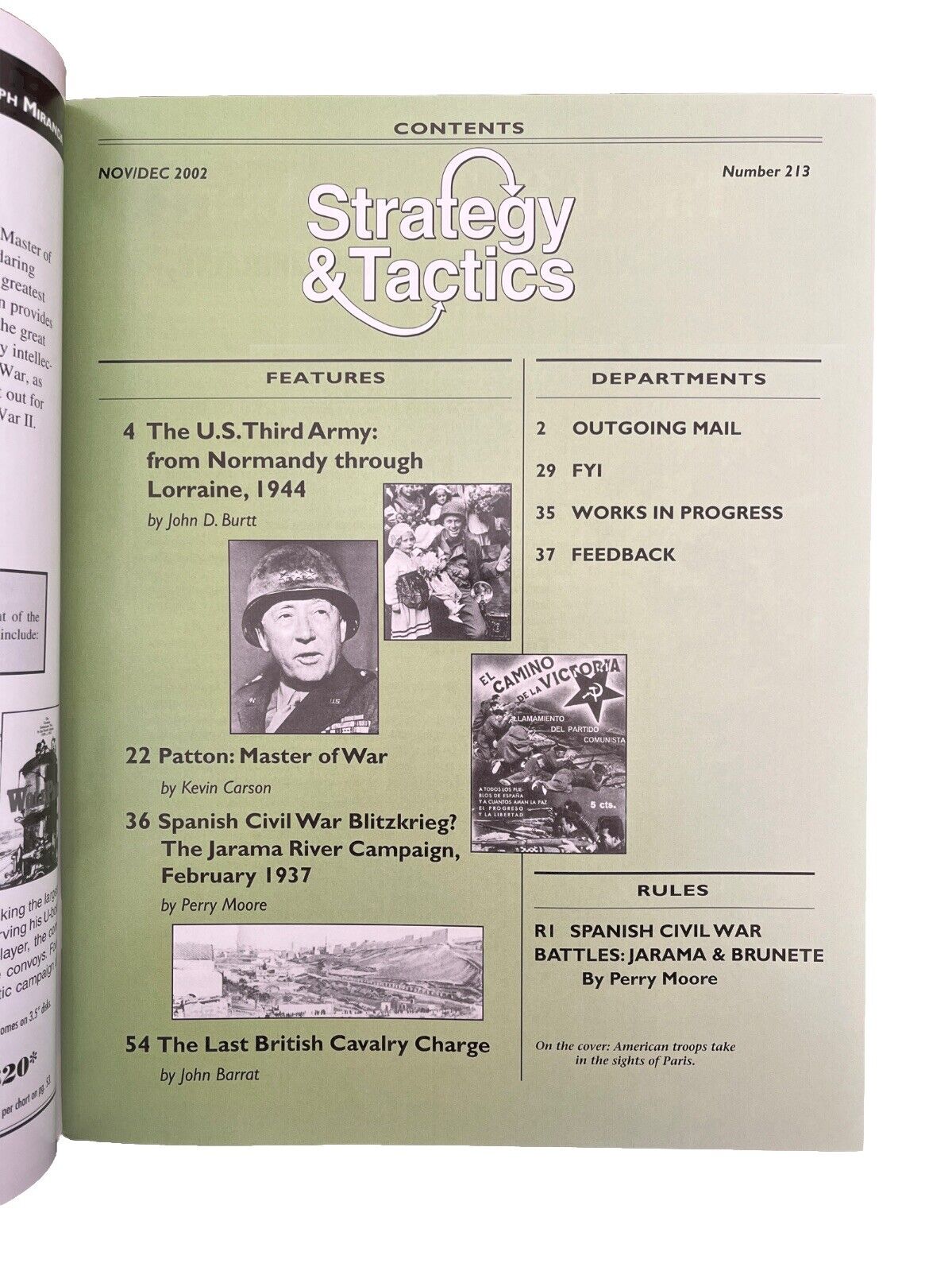 Classic Strategy & Tactics Tabletop Wargame Magazine #213 Patton: Master Of War