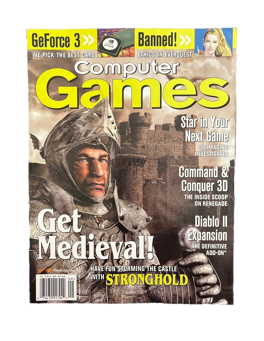 Vintage Collectable Computer Games Magazine #130 September 2001 - Get Medieval!