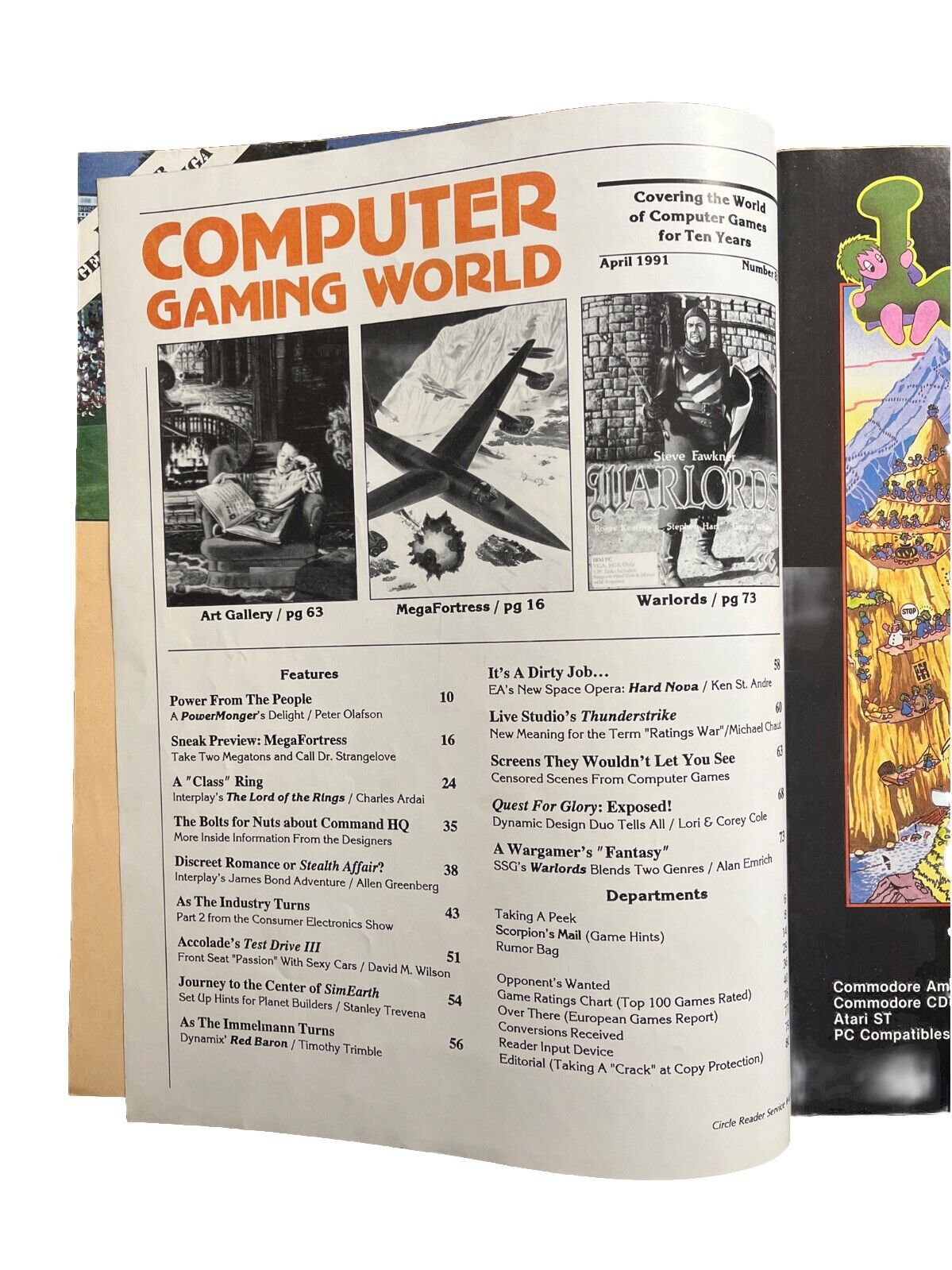Computer Gaming World Strategy Magazine #81 April 1991 Computer Game Outtakes
