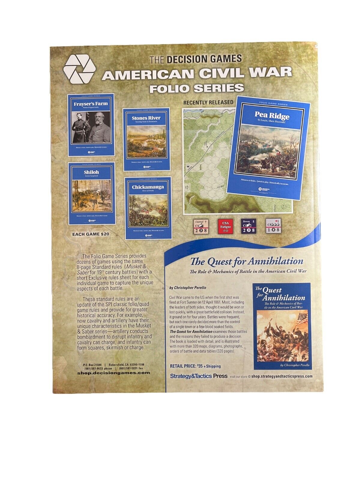 Strategy & Tactics Wargame Mag #281 N Board Game - In Country: The Vietnam War