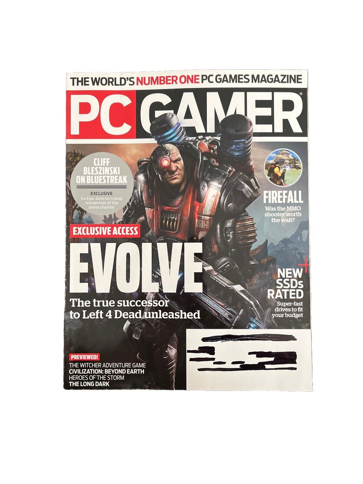 November 2014 PC GAMER #258 video game magazine Evolve