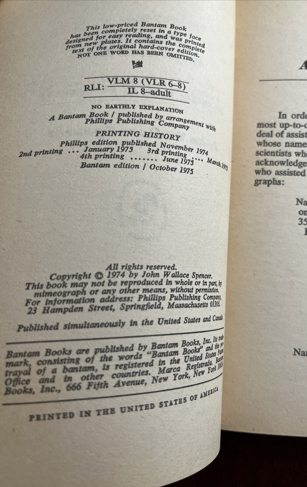 John Wallace Spencer No Earthly Explanation Mankind: A Space Experiment UFOs