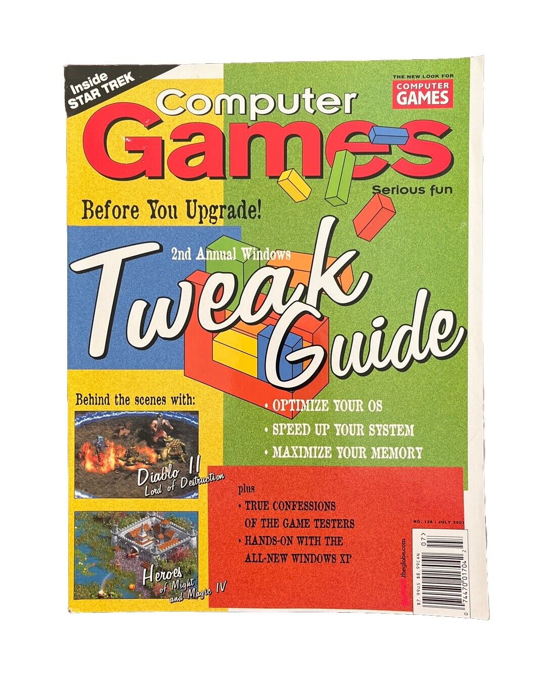 Vintage Collectable Computer Games Magazine #128 July 2001 - Tweak Guide