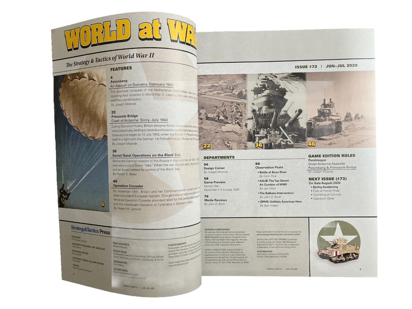 World At War Mag #72 With Military History Board Game - Great Airborne Assaults