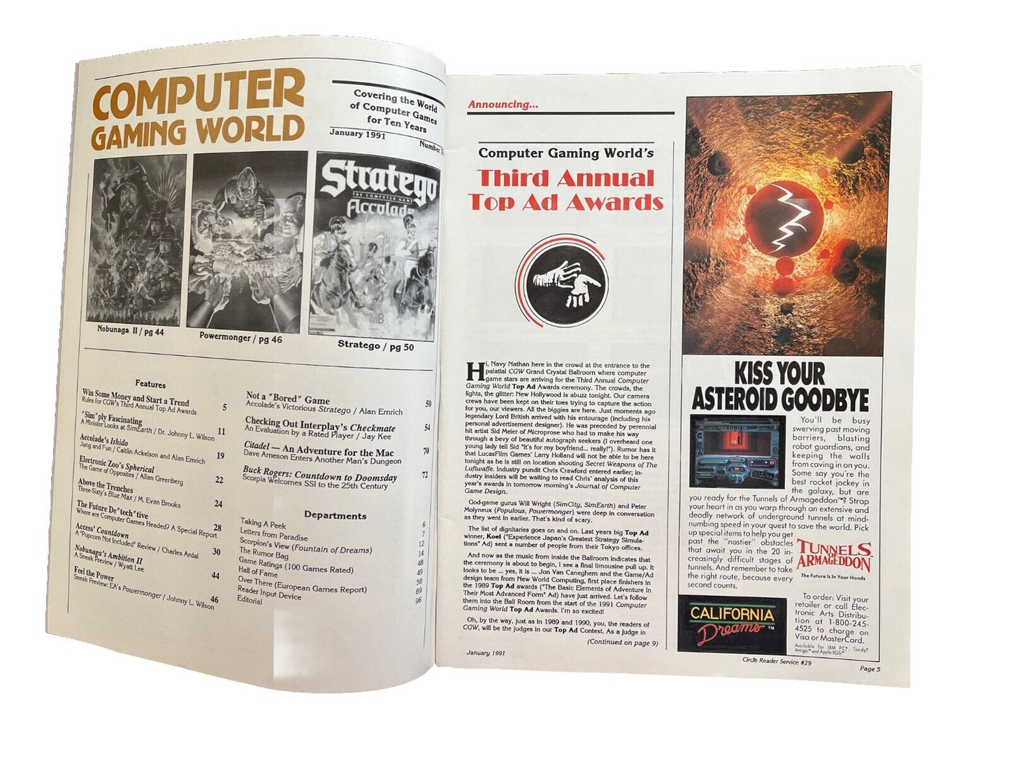 Computer Gaming World PC Game Magazine #78 1991 Electronic Arts’ Powermonger