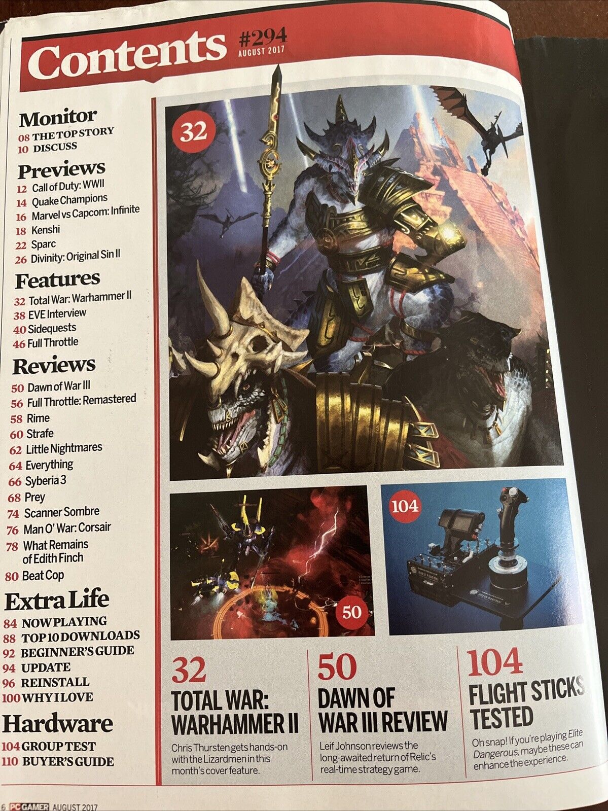 August 2017 #294 PC GAMER video game magazine - TOTAL WAR WARHAMMER