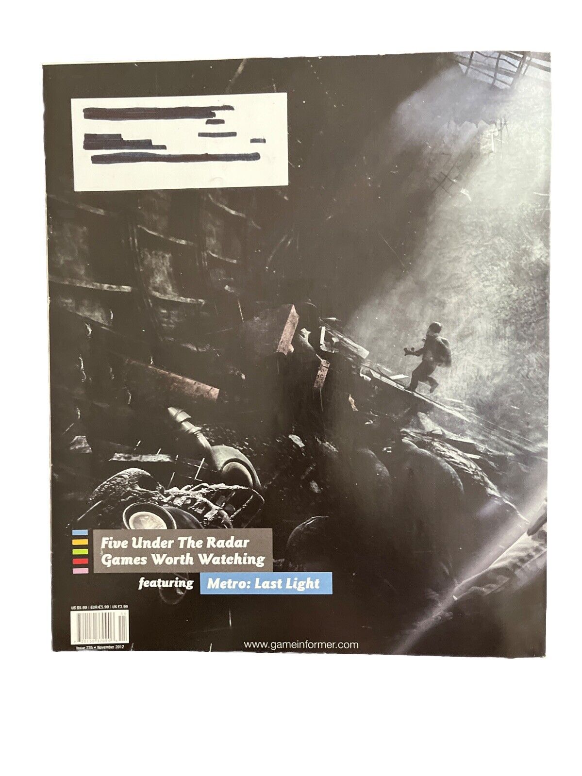 November 2012 Game Informer #235 Vintage Video Game Magazine Metro: Last Light