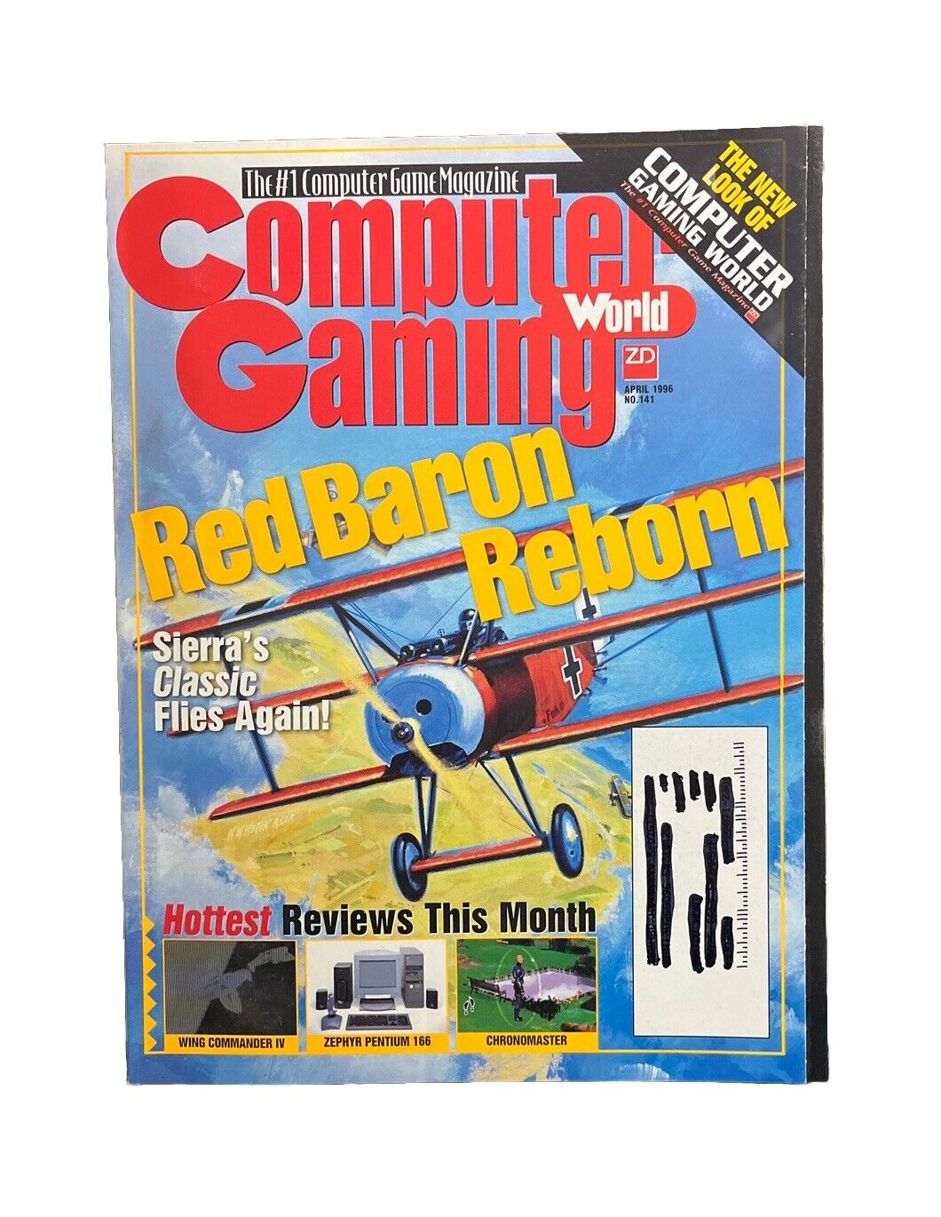 Classic Vintage Computer Gaming World Magazine #141 April 1996 Red Baron Reborn