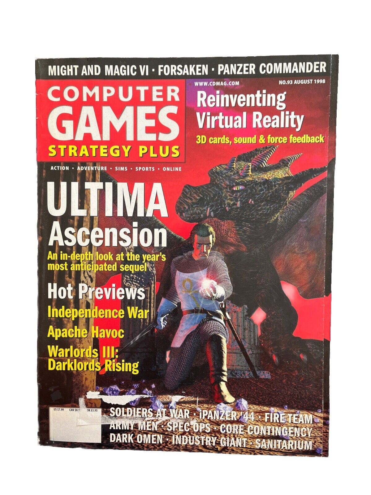 Computer Games Strategy Plus Magazine #93 August 1998 Ultimate Ascension