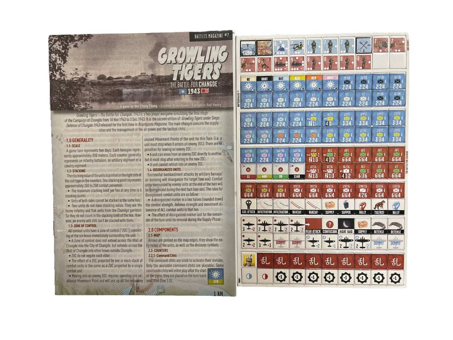 Battles Wargame Magazine #7 With Military History Board Game - Growling Tigers