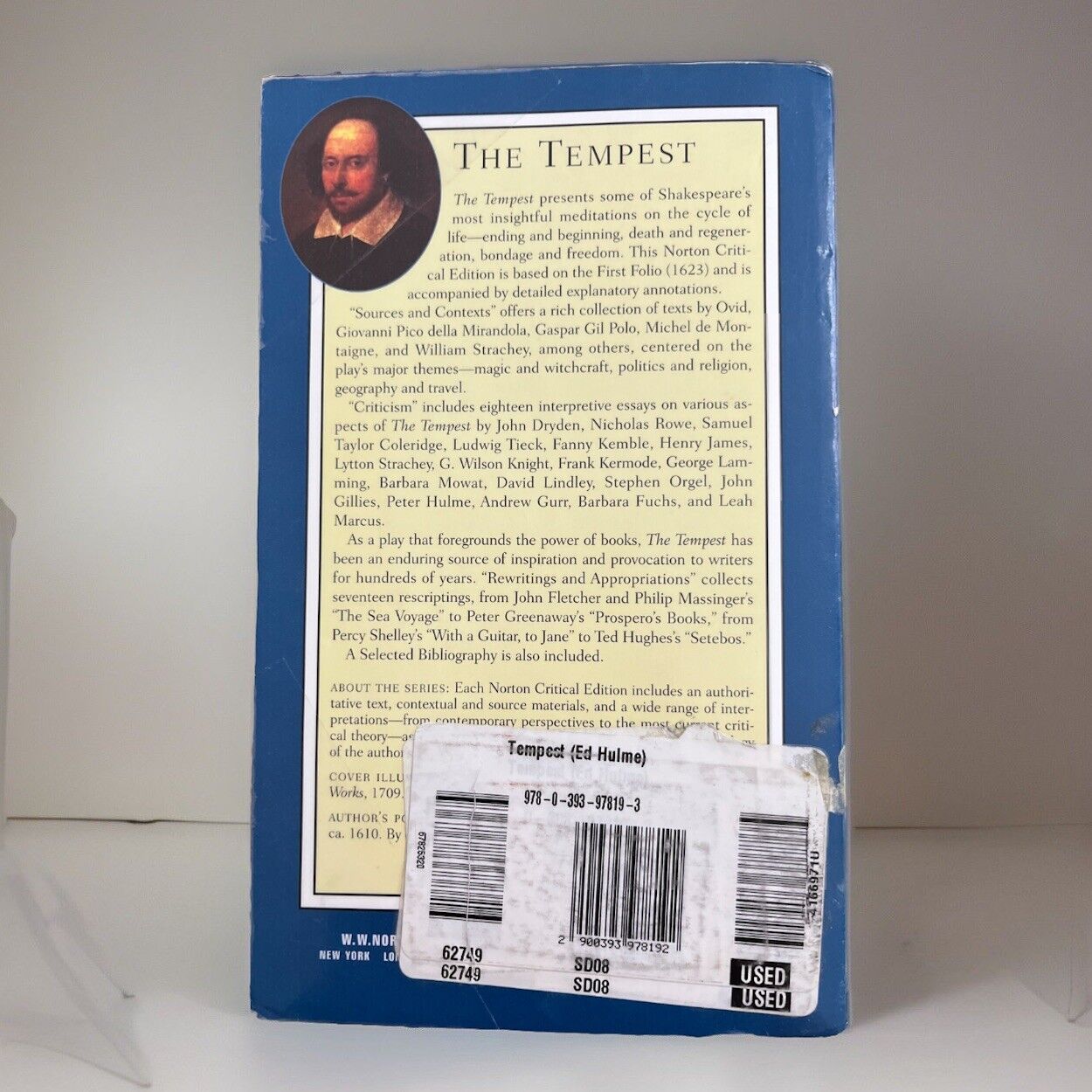 The Tempest (Norton Critical Editions) By William Shakespeare