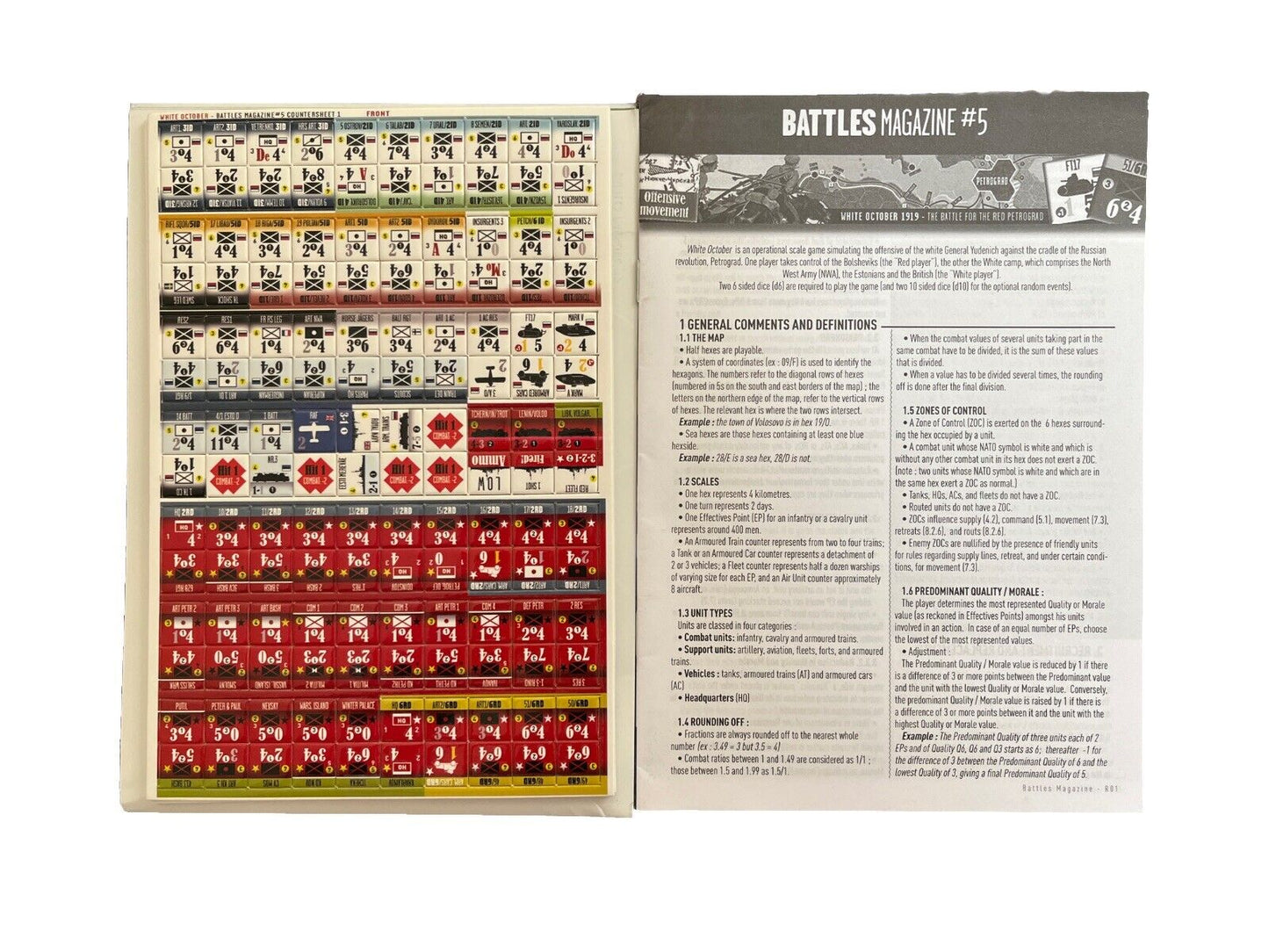 Battles Wargame Magazine #5 With Military History Tabletop Game - White October