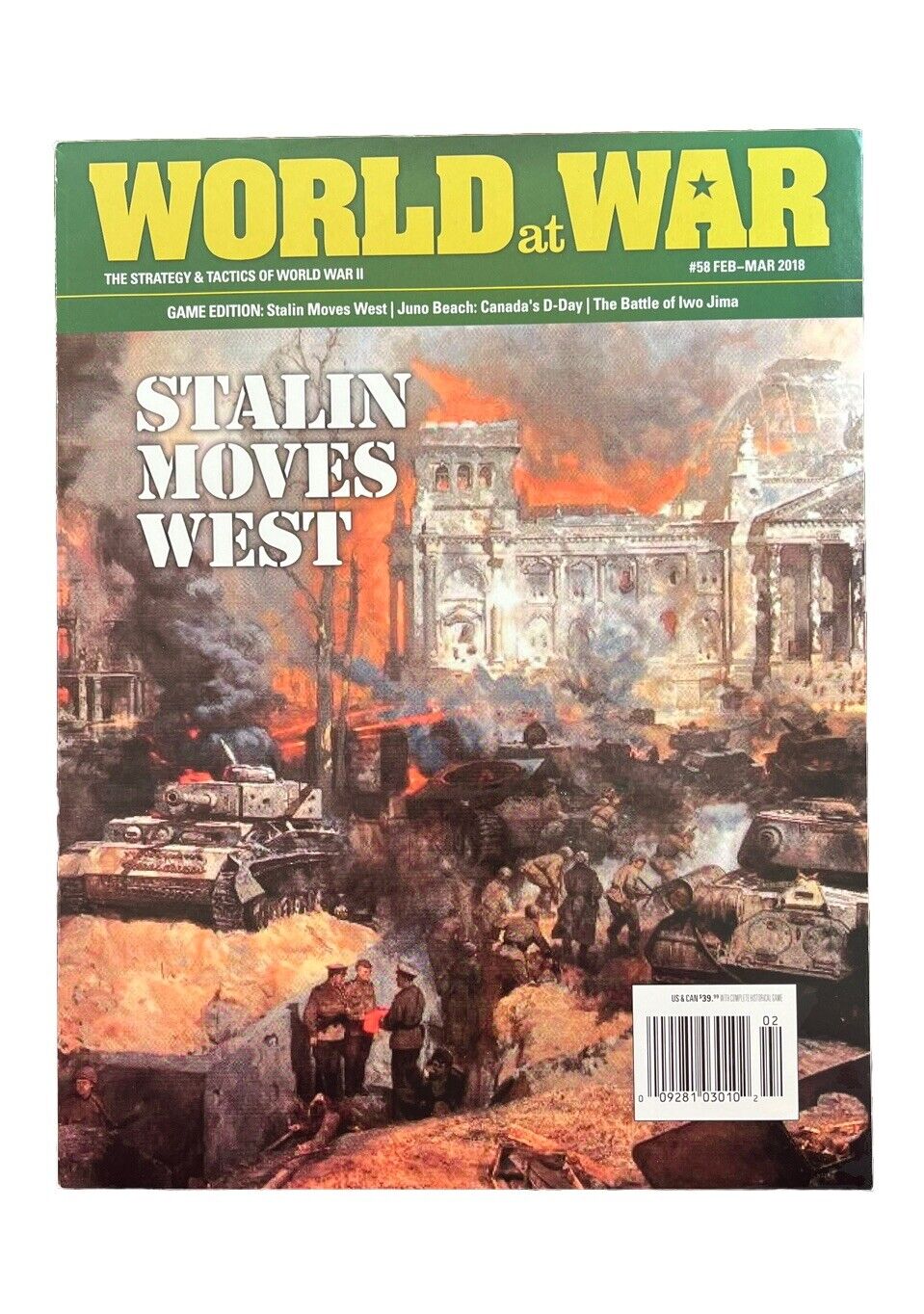 Collectable World At War Game Magazine #58 Feb-Mar 2018 - STALIN MOVES WEST